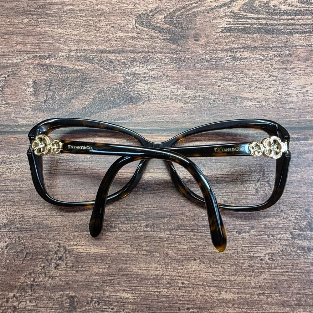 Tiffany & Co TF 4052-B Dark Havana Tortoise Butterfly Eyeglass Frames 58-16-135